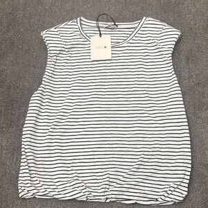 Joe's Jeans Black and White Striped Tank Top